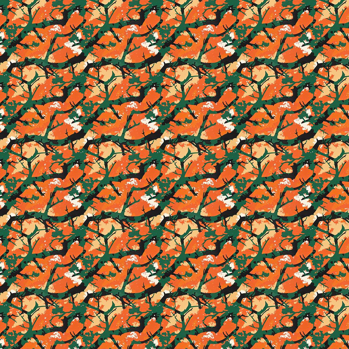 Orange Tree Branch Camo